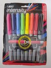Bic Intensity Permanent Markers Fine Tip Assorted Colors 8 Pack Unique Snap Cap