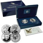 American Silver Eagle 2 Coin Set 2012 S San Fransisco Proof  Reverse Proof Lot