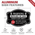Beware Of Dog Sign Keep Gate Shut Do Not Enter Sign - 2 Pack - 9 5 X 6 8 Inch   