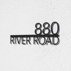 Personalized Address Sign  Modern Metal House Number   Street Name Plaque
