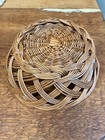 Vintage Handmade Wicker Basket 10 Inch Diameter