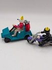 Vintage Jack In The Box Figures Car   Motorcycle Toy Lot Clown Driver Lot