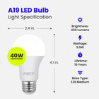 A19 Led Light Bulb  40-watt Equivalent  3500k Neutral White  E26 Base  450 Lumen