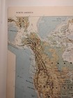 Vintage North American Relief Map 1965 Msm Rand Mcnally Cosmopolitan World Atlas