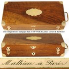 Antique French  mathieu A Paris  Marked Campaign Style Box  Science Or Surgical 
