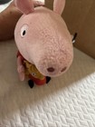 Ty Beanie Baby Peppa Pig Pink Plush 9  Animal Stuffed Toy-w-teddy Bear 2017 Euc