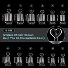 Tomicca Short Coffin Nail Tip 510pcs Half Cover Nail Tips  12 Sizes Full Matt   