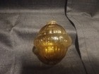 Antique W  C  Schinn Mfc Co   Amber Lightning Rod Glass Ball For Weathervane