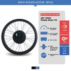 Snow Fat Bike E-bike Conversion Kit 48v 500w Rear Rotate Hub Motor Wheel