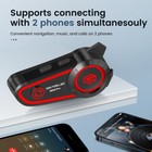 2pcs Motorcycle Helmet Intercom Headset Bluetooth 5 2 Interphone 2 Riders 200m