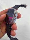 Apple Watch Ultra 49mm Titanium Silver Case Black Silicone Band 32gb Unlocked