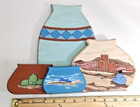 Vtg  Hand-painted Solid Wood Wall Plaque Southwestern Native American Folk Art