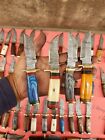 Lot Of 20 Pc Custom Handmade Damascus Steel 6  Camping   Hunting Knives From Usa
