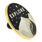 Pinmart s Explore The Outdoors Adventure Hiking Lover Enamel Lapel Pin