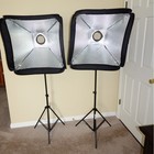 Two Promaster 24 x24  Speedlight Softbox Kits And Promaster Light Stands