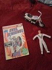 Vintage Evel Knievel Stunt Cycle   Ideal Comic Book   Action Figure Lot  read     
