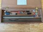 Vintage Keuffel   Esser K e Leroy Lettering Set Drafting Wood Case  incomplete 