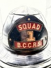 Vintage Cairns Leather Fire Helmet Bccrs Squad 1 Bethesda Chevy Chase Rescue