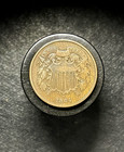 1864 Large Motto Two Cent Piece 2c Au Details