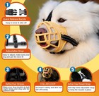 Silicone Basket Muzzle  11 3 4 -13 1 4  Large Dog Breed Size 4 Adjustable Yellow