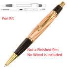 Gatsby Click Pen Kit Chrome 24 Kt Gold Or Bushings Wood Woodturning Fast Ship
