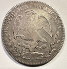 1837-pi Js San Luis Potosi Mexico 8 Reales Silver Cap And Rays Scarce Date