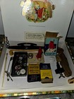 Delong Vintage Sewing Lot  Thread  Pins  Needles  Scissors  Tools  Box
