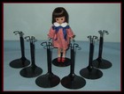 6 Black Kaiser Tiny Betsy Mccall Doll Stands For Vintage 9  Skipper Penny Brite