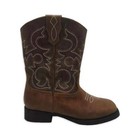 Wonder Nation Toddler Boys Brown Pull-on Square Toe Cowboy Boots Shoes  7-11