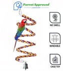  63   Cotton Bird Rope Perch And Swing Toy With Bell 