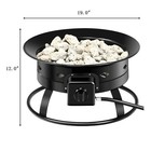 Portable Propane Outdoor Gas Fire Pit W  Cover   Carry Kit 19-inch 58 000 Btu