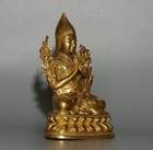 Real Nice Tibet Vintage Old Buddhist Gilted Copper Buddha Statue Tsong Kha-pa