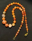 Ancient Rare Indo Tibetan Carnelian Agate Old Beads Necklace