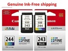 Genuine Canon Pg 243  244 Ink Cartridges Black Color Combo Sealed Nib Ships Fast