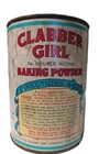 Vintage 8    1970 s Large Clabber Girl Baking Powder Tin Can 5 Lbs 