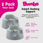 Bumbo Infant Soft Foam Floor Seat With 3 Point Adjustable Harness  Gray  2 Pack 