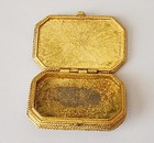 Vintage Estee Lauder Solid Perfume Case Youth Dew Regency Compact Red Gold 1974