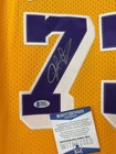 Dennis Rodman Autographed  73 Los Angeles Lakers Basketball Jersey Bas Coa