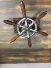Vtg Antique Wooden Boat Steering Wheel Lyman Islander Side Steer 