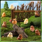 40 Pcs Resin Mini Owl Figurines Owl Miniature Figurines Bulk Mini Resin Statu   