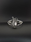 Vintage Sterling Silver Mother Of Pearl Slave Bracelet   Ring Fd Signed