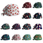 Christmas Surgical Scrub Cap Doctor Hat Nurse Bouffant Hat Adjustable Head Cover