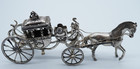 Vintage  900 Silver Horse   Royal Carriage Miniature Figurine 78 Grams - F086