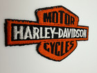 Harley-davidson Motor Cycles Biker Patch Name Orange Iron On   condition Issues 