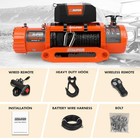  13000 Lbs Electric Winch Kit  Ip68 Waterproof 12v Winch For 13000lbs