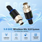 Joyo 5 8ghz Microphone System Wireless Transmitter Receiver Plug On Xlr 100ft   op