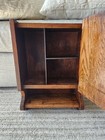 Vintage Tiger Oak Wood Medicine Cabinet
