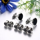 8pc Mens Classical Shirt Tuxedo Cufflinks Wedding Party Buttons Cuff Links Studs