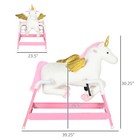Ride On Horse For 5-12 Years  Spring Horse With Sound  Unicorn  Pink