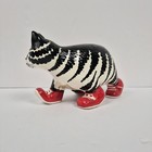 Vtg 1980s B Kliban Cat Ceramic Coin Bank Sigma Tastesetter Red Sneakers W Label